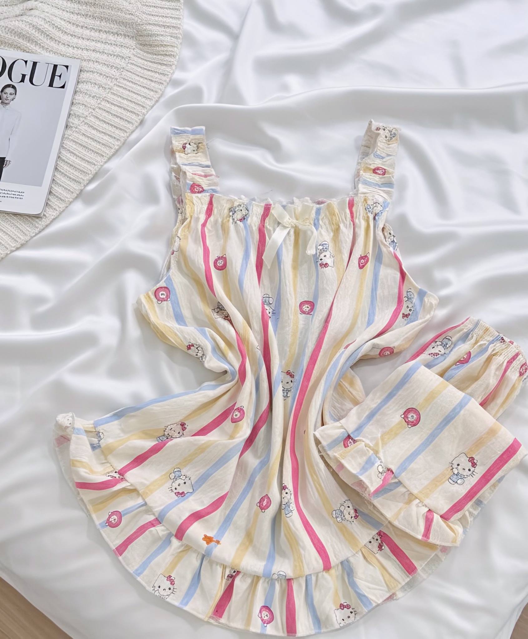 تاپ شرتک کیتی راه راه رنگی