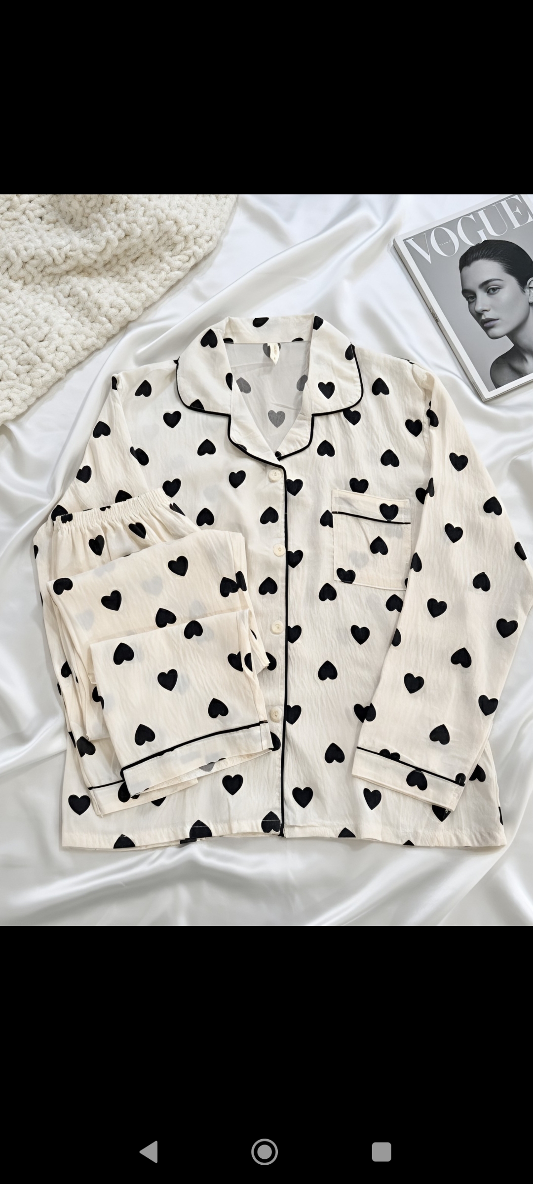 آستین بلند قلب مشکی